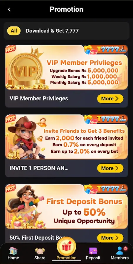 t7777 game